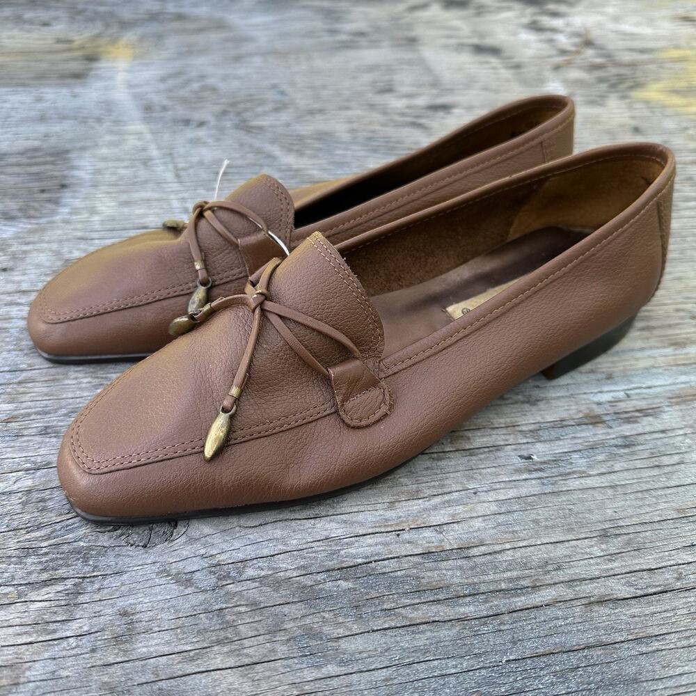Capezio Flats Loafers Women’s 7 M Brown Jenny Slip On Leather Shoes BP